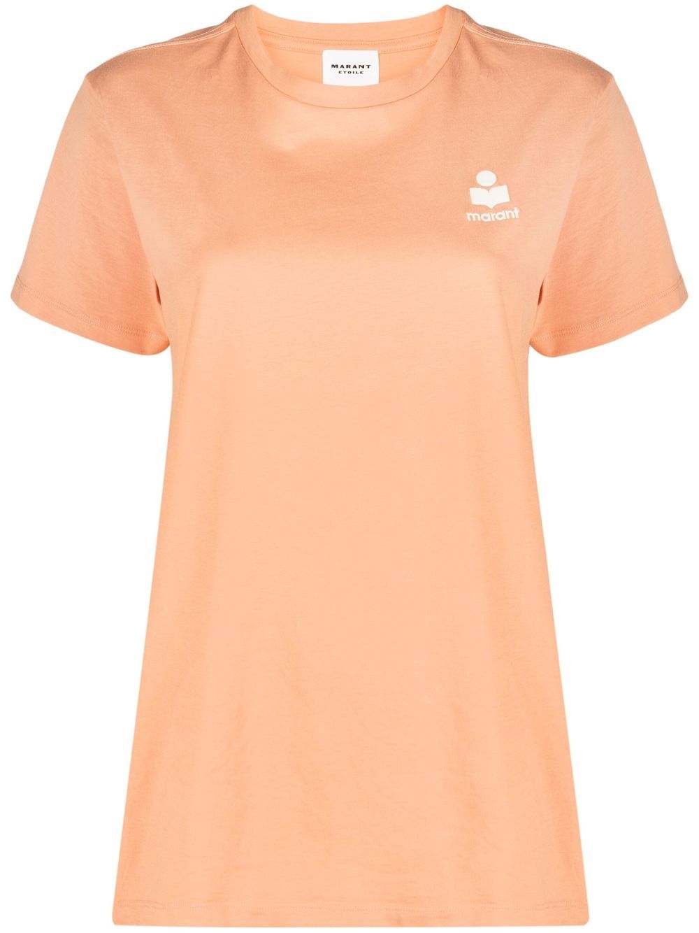 Isabel Marant Étoile Embroidered-logo Organic Cotton T-shirt In Pink