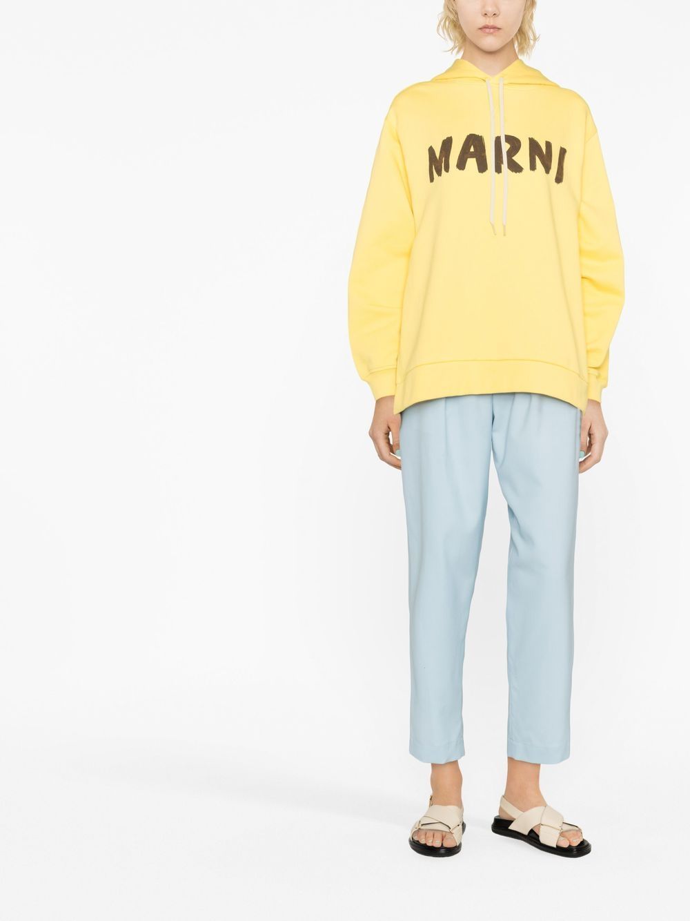 Marni Hoodie met logoprint - Geel