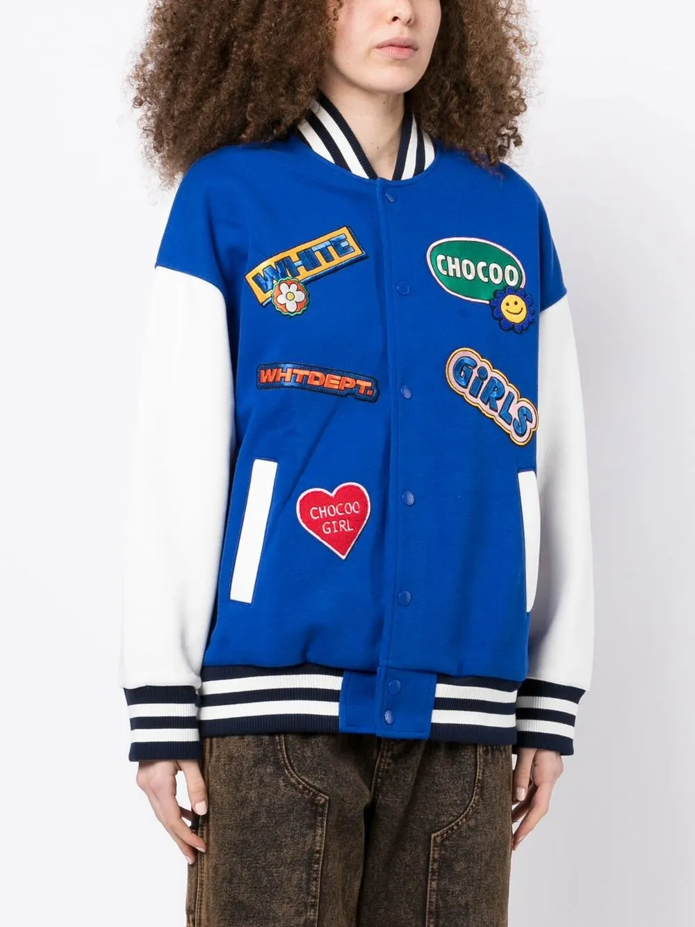 CHOCOOLATE motifembroidery Baseball Jacket Farfetch