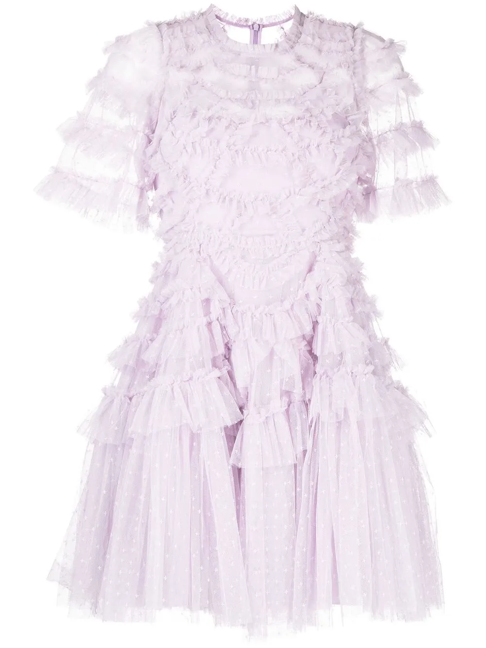 

Needle & Thread ruffled-tulle mini dress - Purple