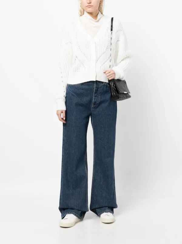 IRO open-knit cotton-wool Blend Cardigan | White | FARFETCH