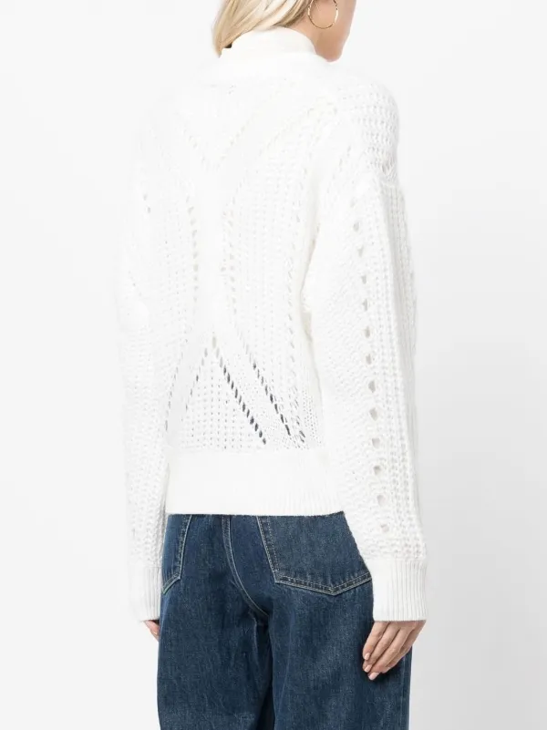 IRO open-knit cotton-wool Blend Cardigan White FARFETCH PH