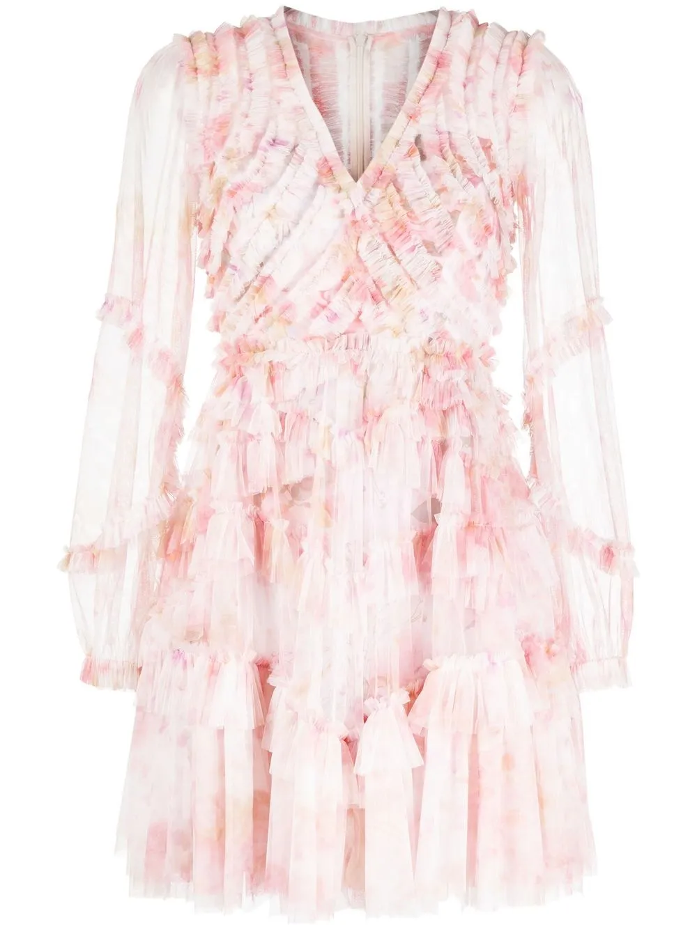 

Needle & Thread fully-ruffled mini dress - Pink