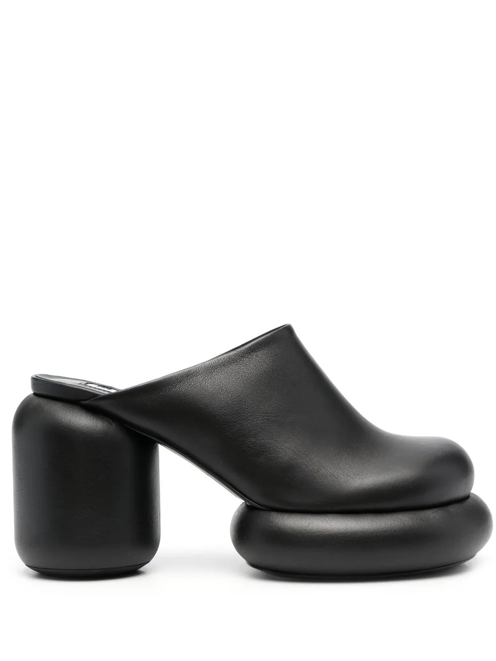 

Jil Sander 95mm block heel leather mules - Black