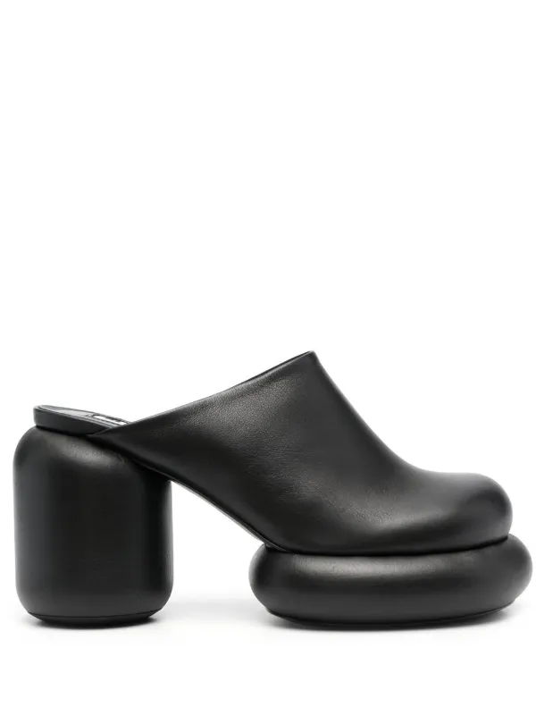 Jil Sander】ブロックヒール レザーミュール 60mm 