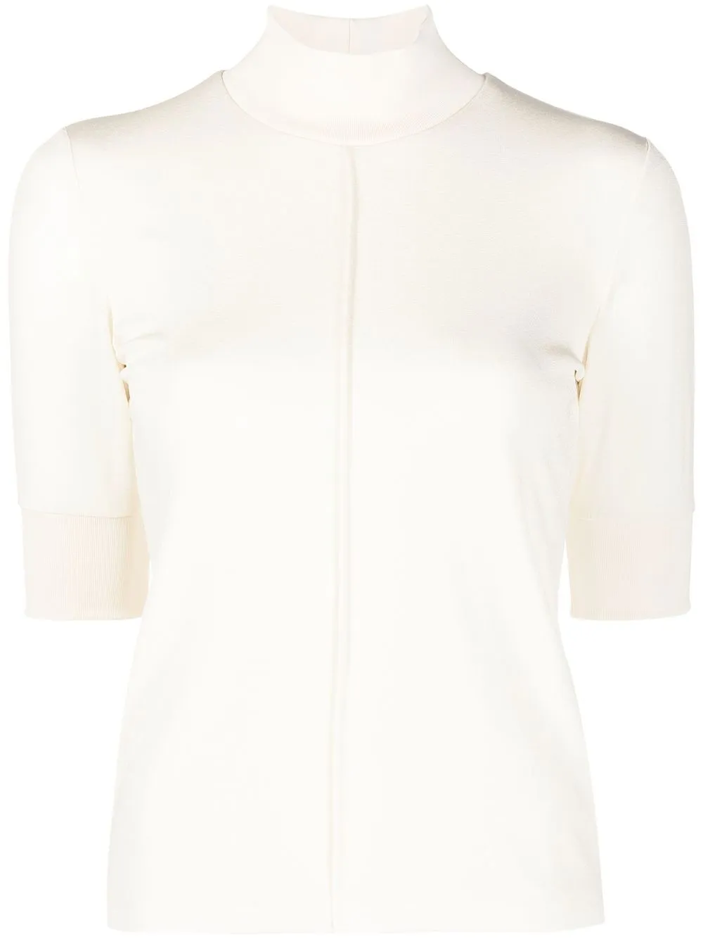 

KHAITE Viola knitted turtleneck top - Neutrals