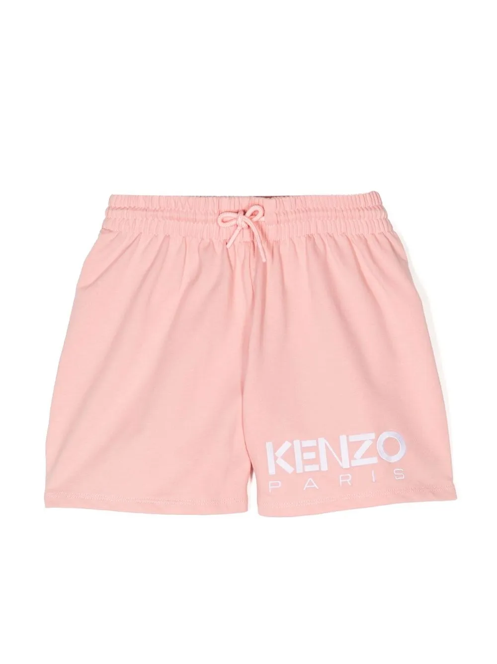 

Kenzo Kids embroidered cotton track shorts - Pink