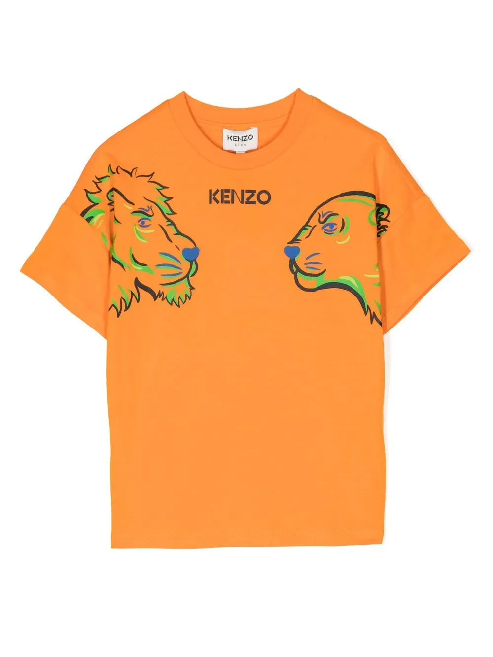 

Kenzo Kids playera manga corta con logo estampado - Naranja