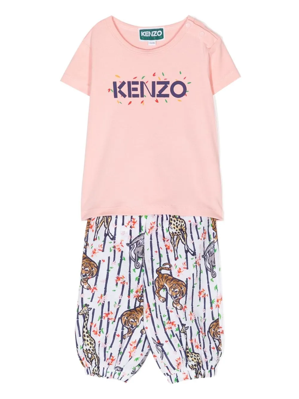 

Kenzo Kids logo-print tracksuit set - Pink