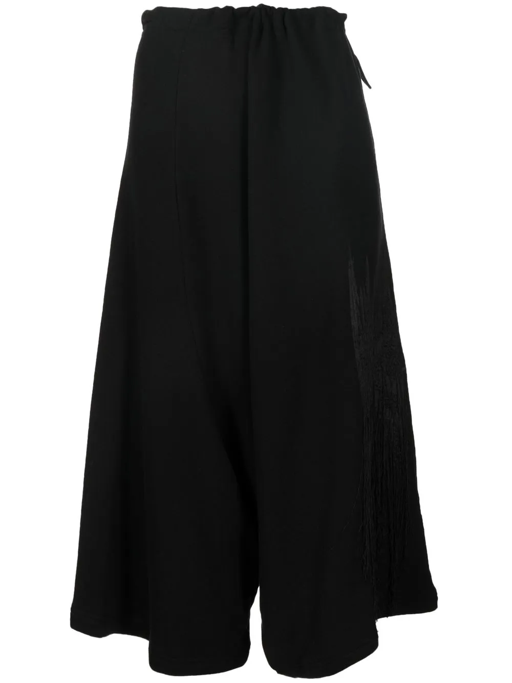 

Y's cropped drop-crotch trousers - Black