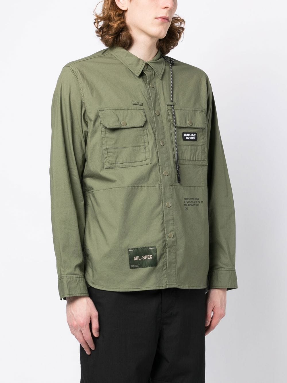 Shop Izzue Army Patch-pocket Shirt In Grün