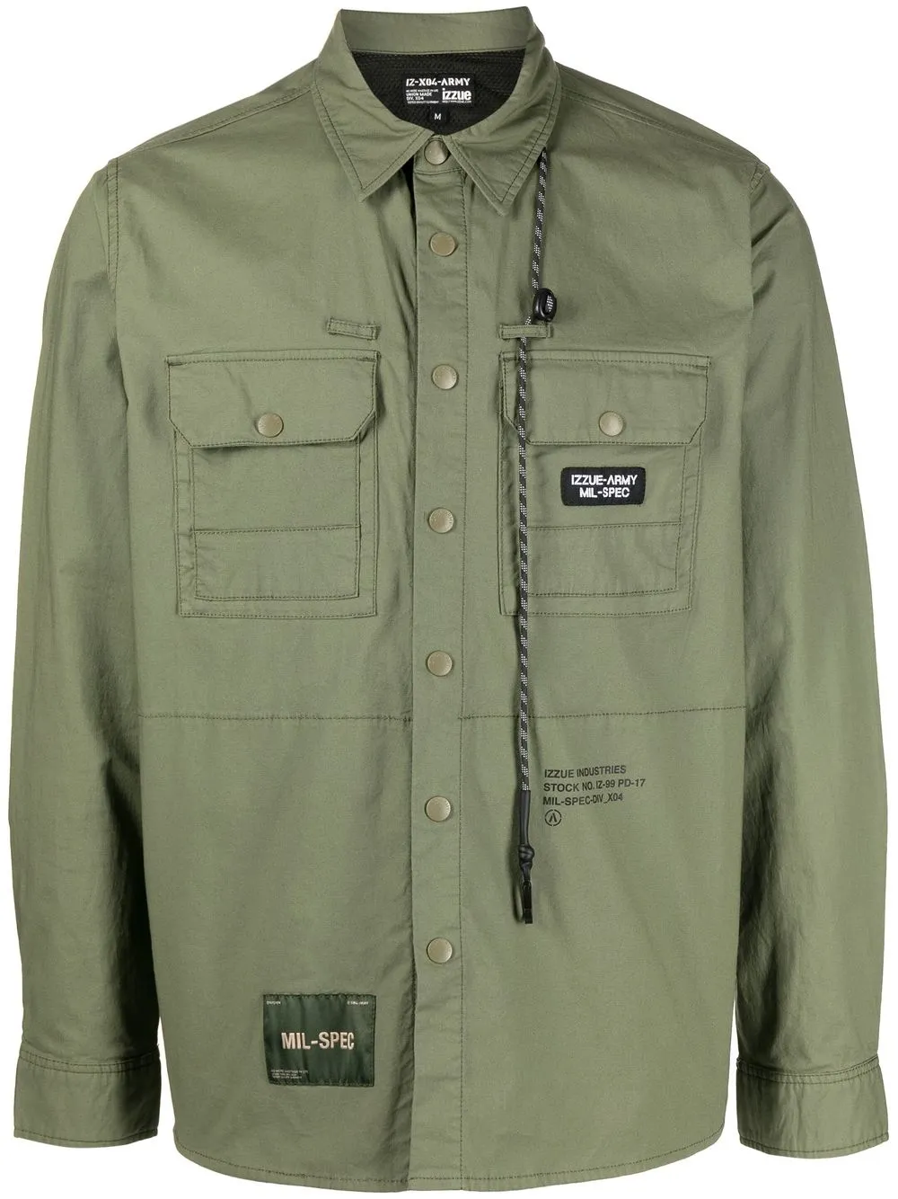 

izzue Izzue Army patch-pocket shirt - Green