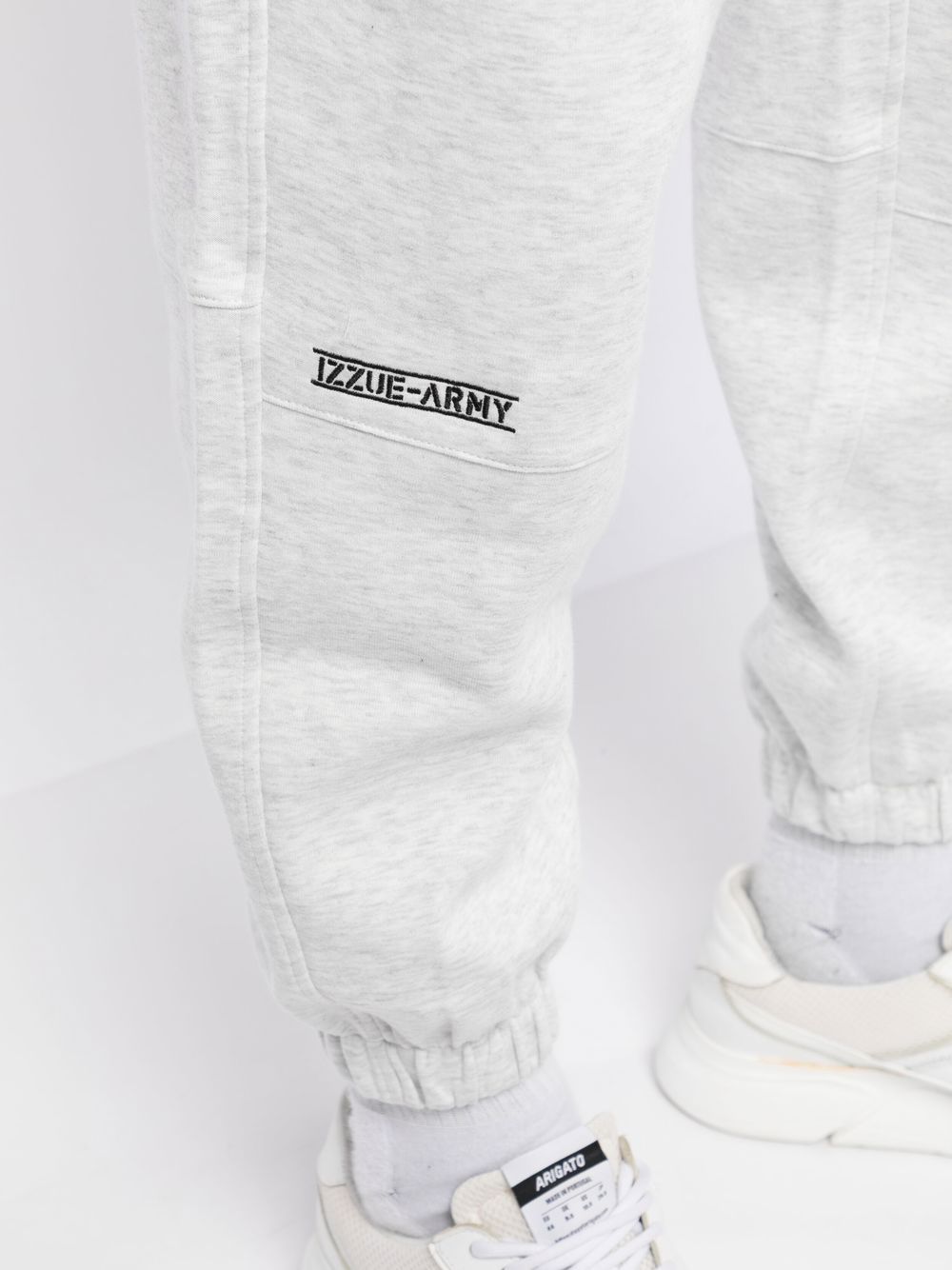 Shop Izzue Army Tapered Track Pants In Grey