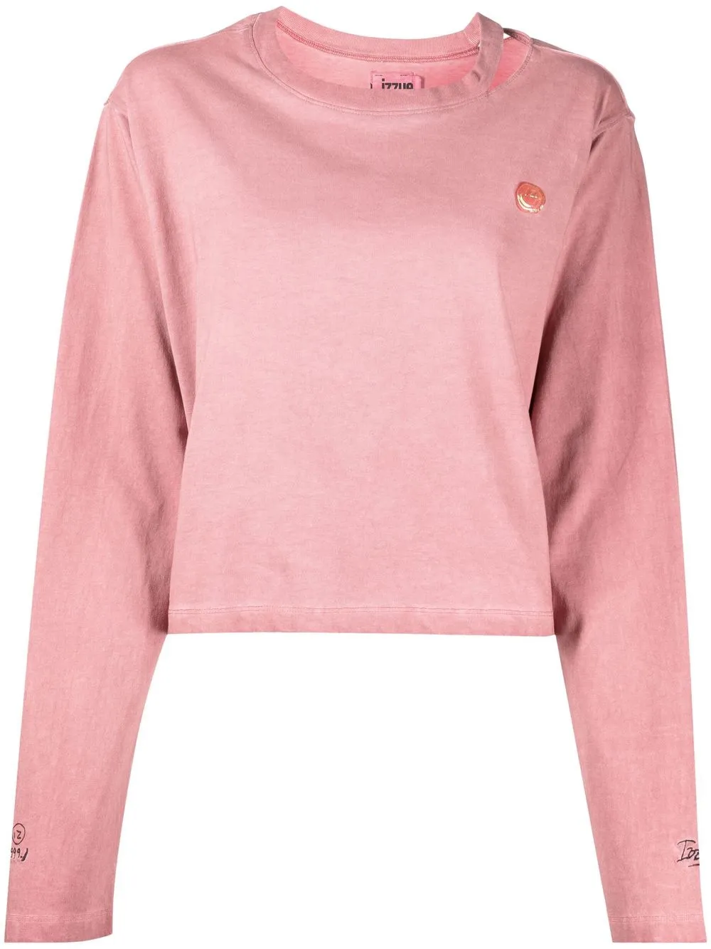 

izzue print-detail long sleeve T-shirt - Pink