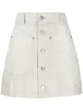 izzue button-front mini skirt - Grey