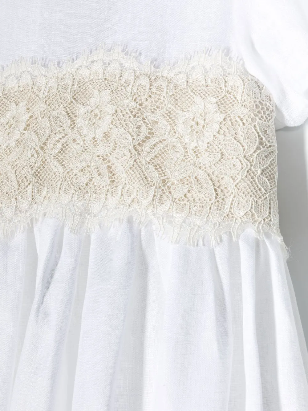 La Stupenderia Bianca Lace-detail Dress In White