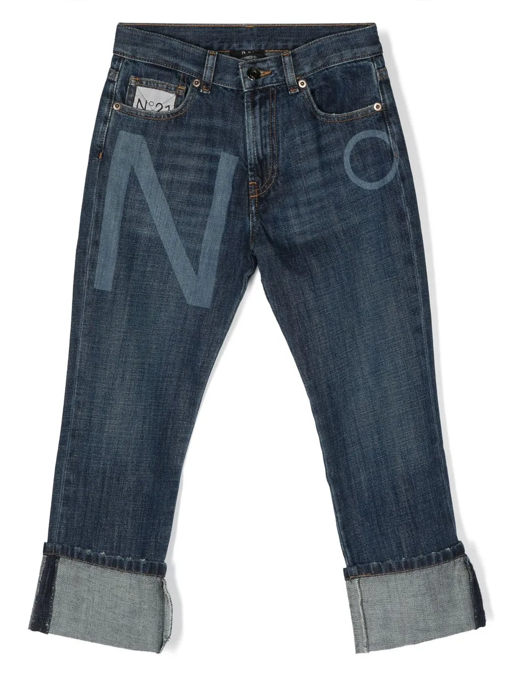 

Nº21 Kids jeans con logo estampado - Azul