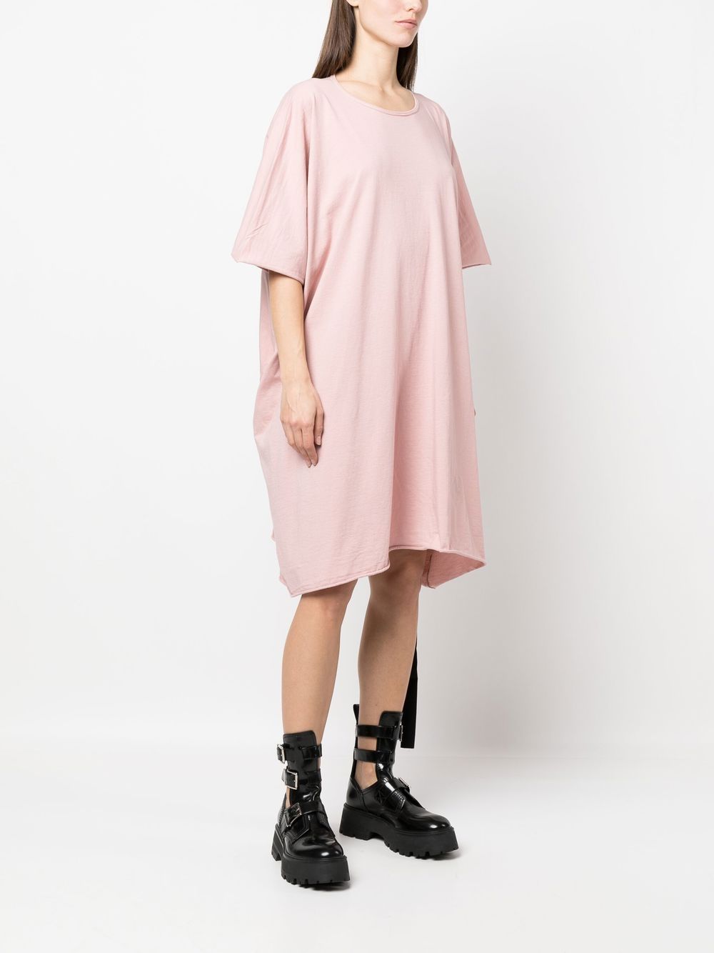 Shop Rick Owens Drkshdw Asymmetric T-shirt Dress In Pink