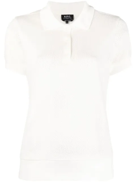 A.P.C. open-knit polo top