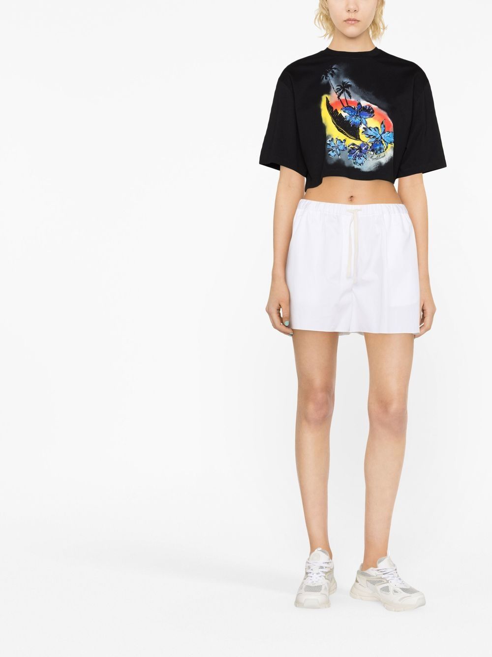 MSGM T-shirt met grafische print - Zwart