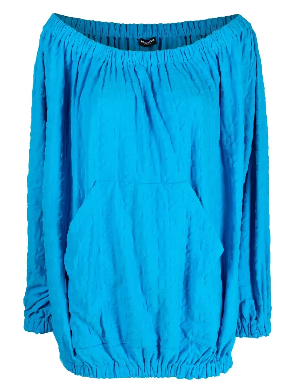 

Dsquared2 flocked-logo beach cover-up - Blue