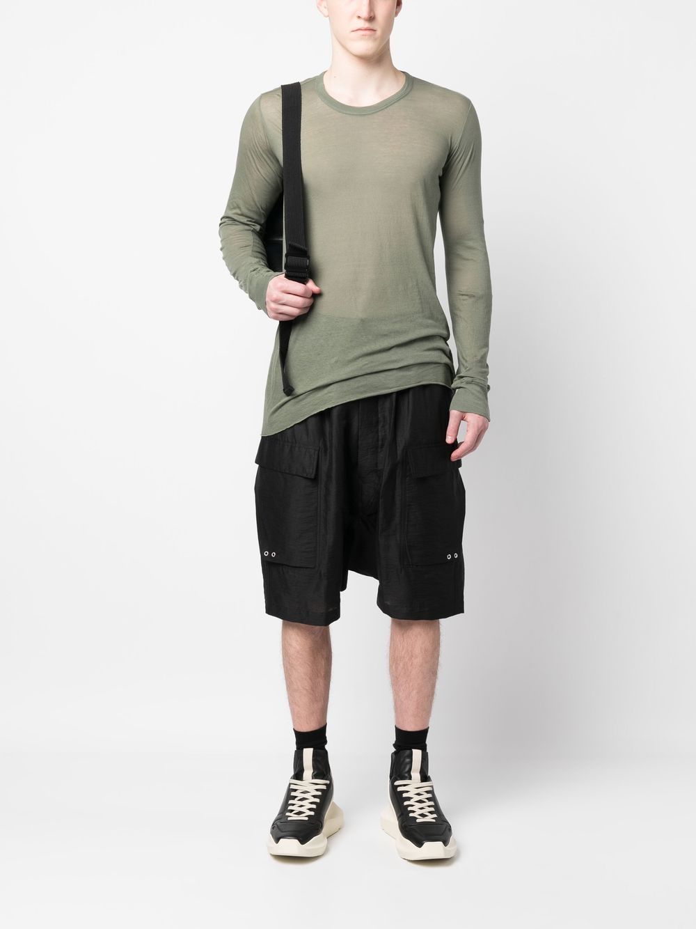 Rick Owens Semi-doorzichtig T-shirt - Groen