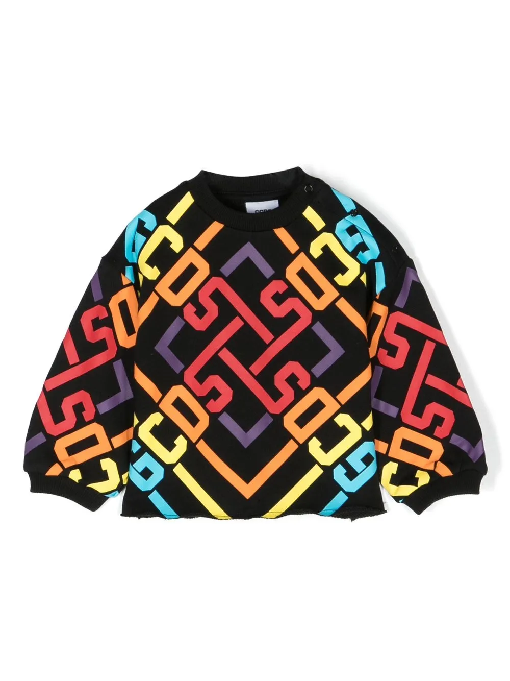 

Gcds Kids geometric logo print sweatshirt - Black