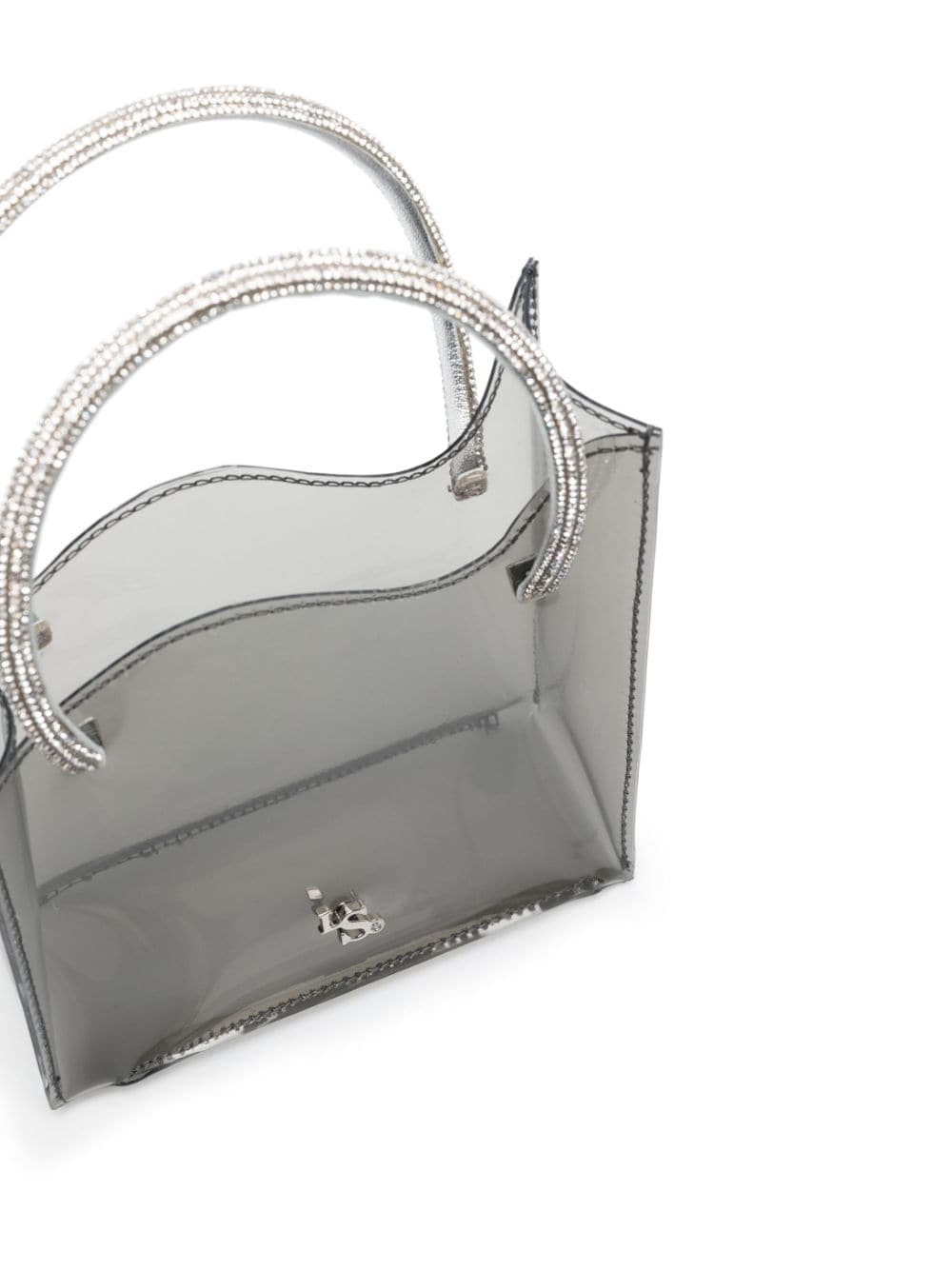 Shop Le Silla Mini Ivy Clear Bag In Grey