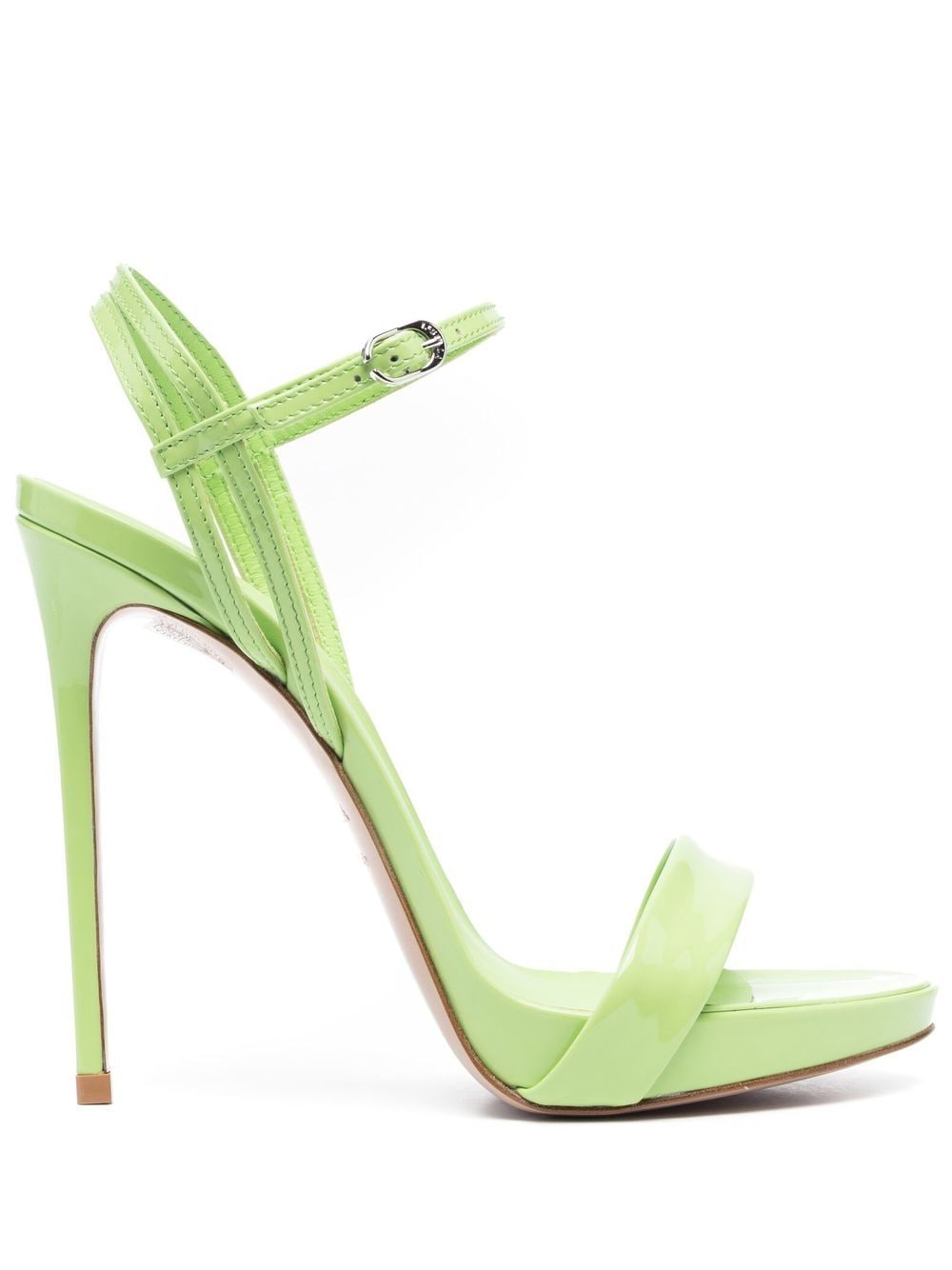 Le Silla Gwen 120mm Patent-leather Sandals In Green