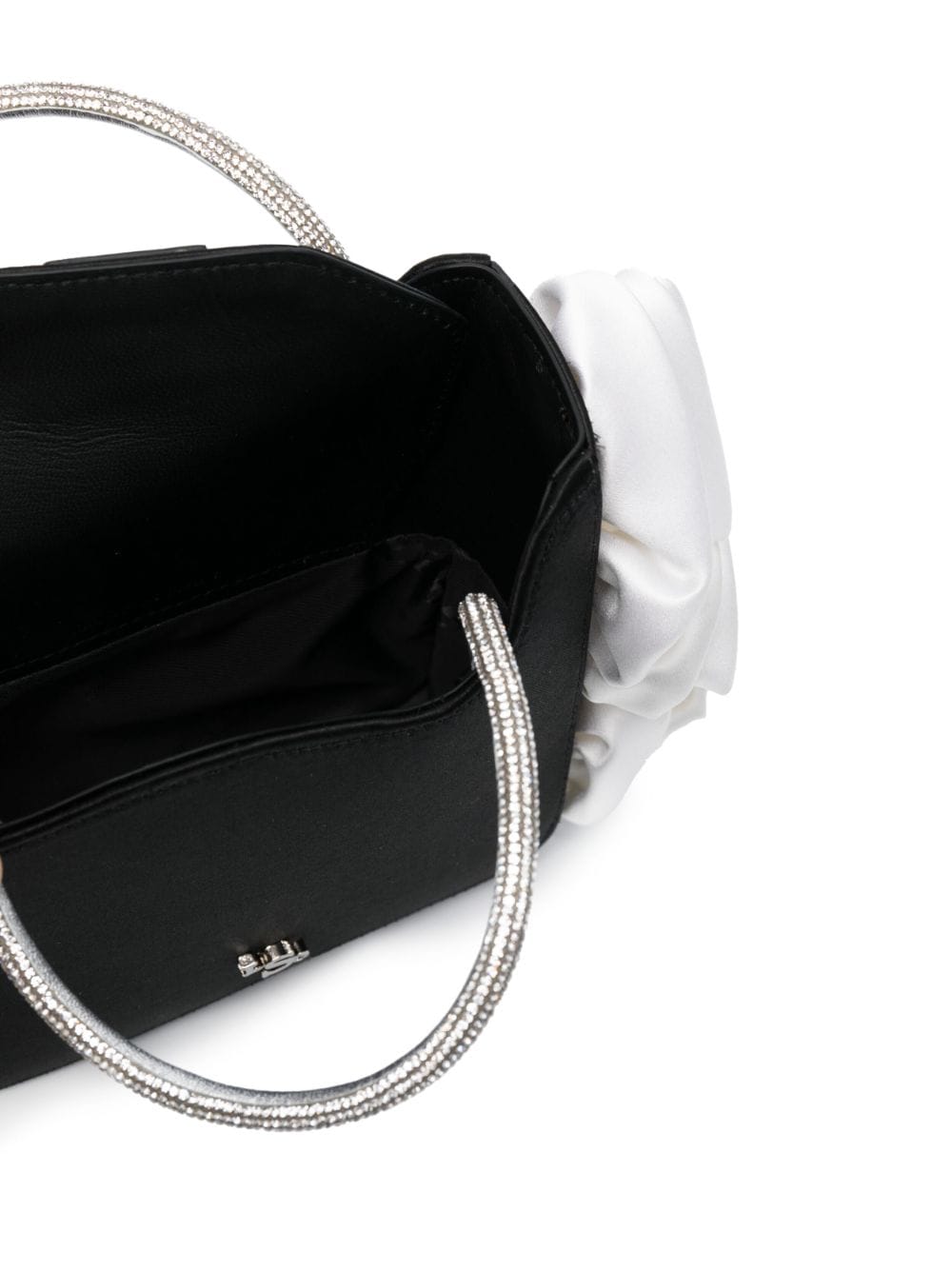 Shop Le Silla Rose Rhinestone-embellished Mini Bag In Black
