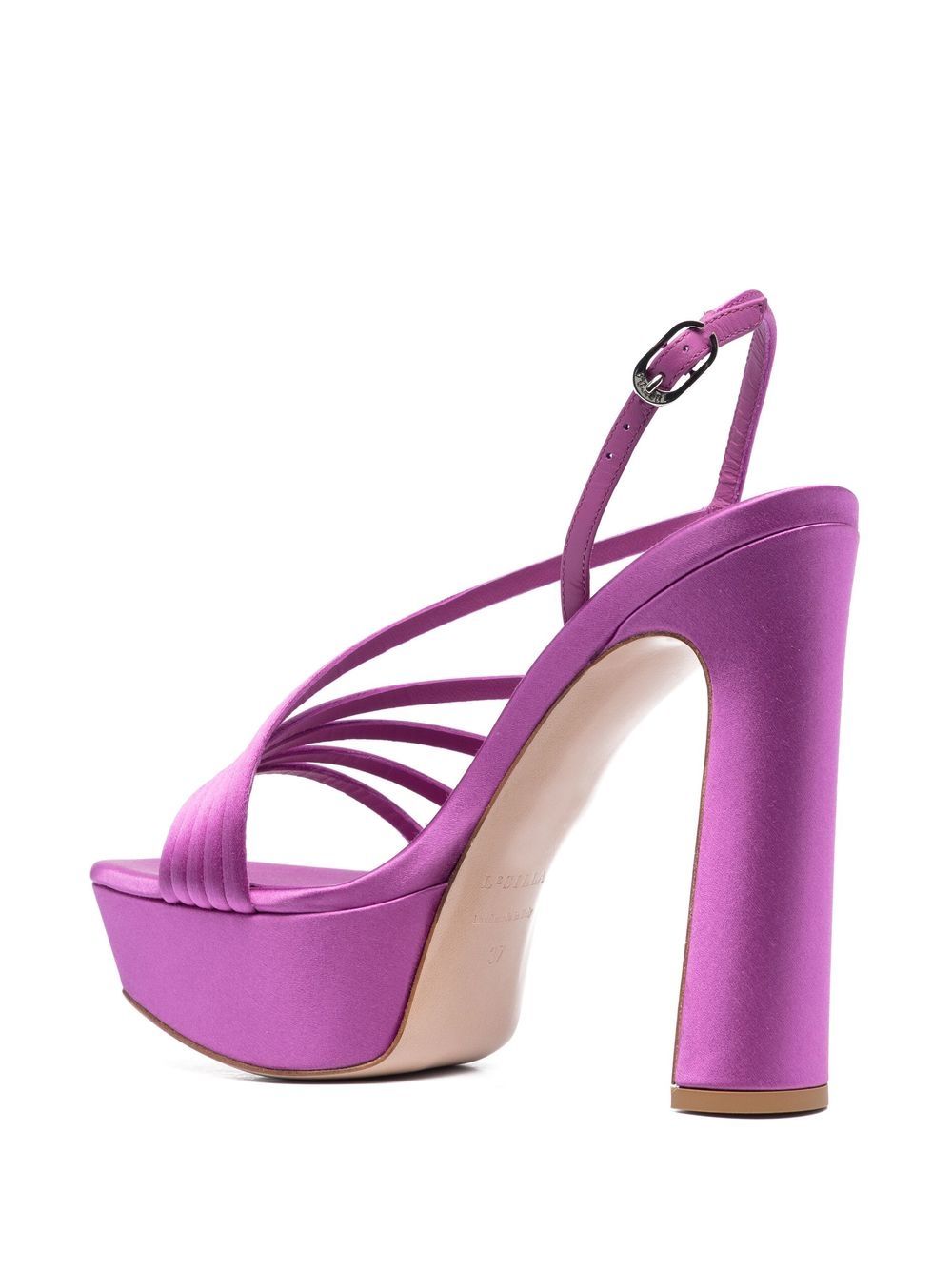 Shop Le Silla Scarlet Platform Strappy Sandals In Purple