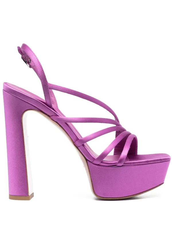 Le Silla Scarlet Platform Strappy Sandals Purple FARFETCH IN