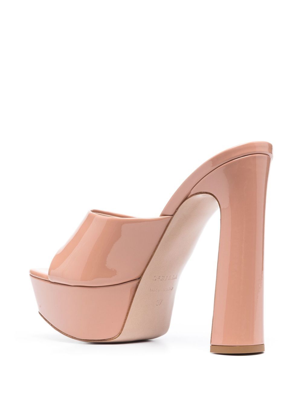 Shop Le Silla Patent Leather Platform Sandals In Neutrals