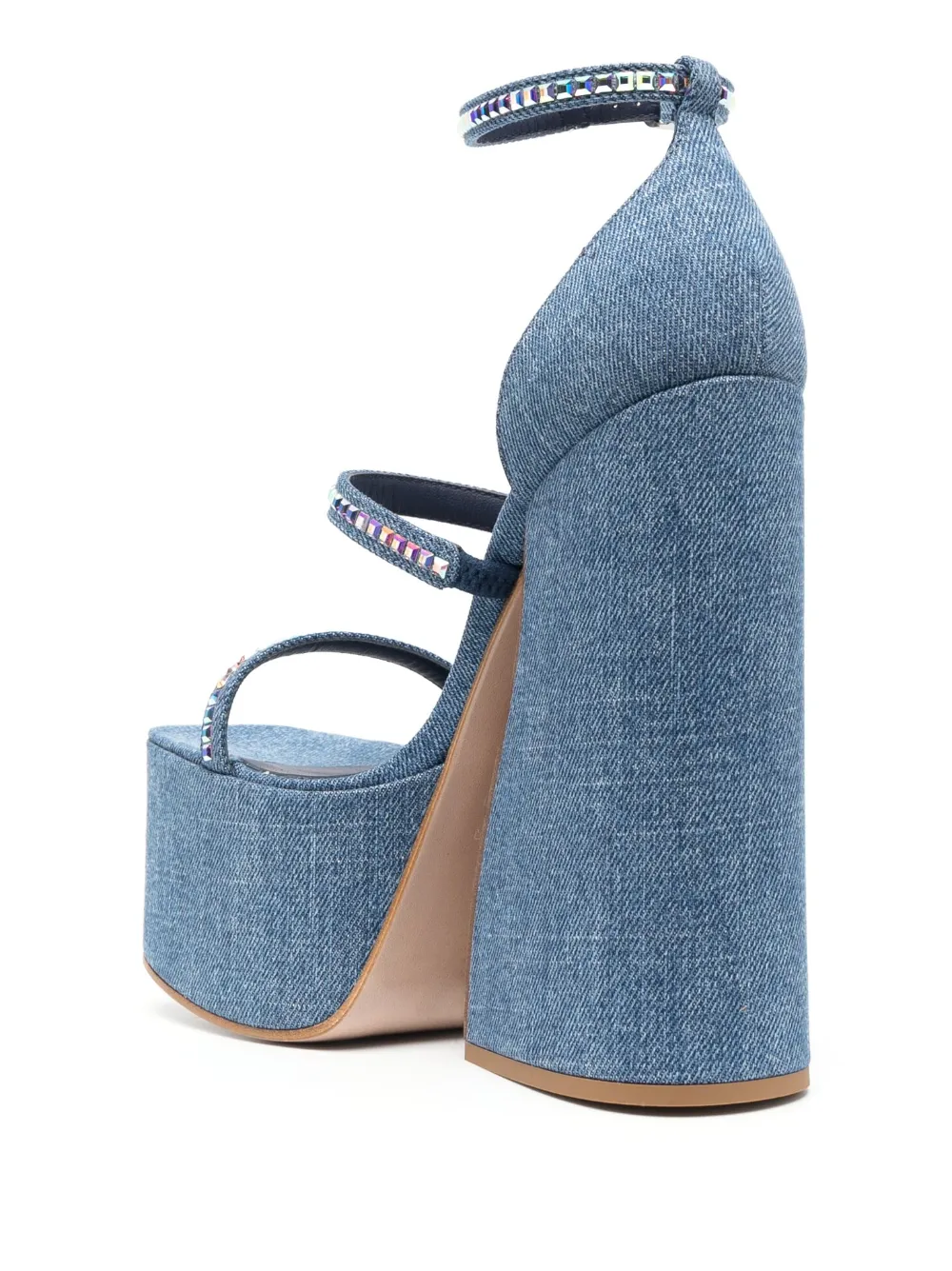 Shop Le Silla Nikki Platform Sandals In Blue