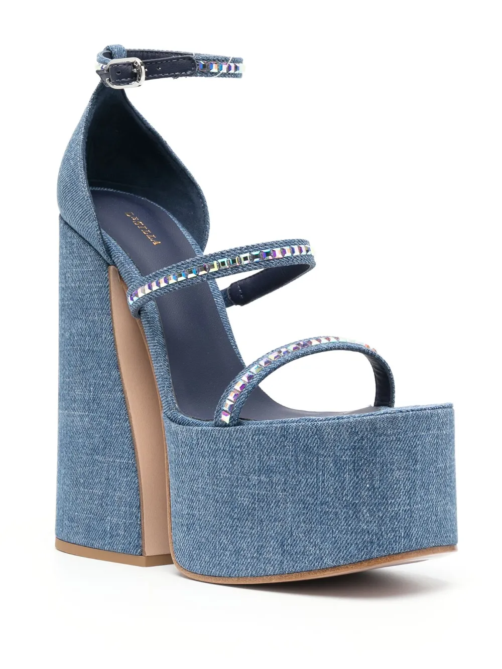 Shop Le Silla Nikki Platform Sandals In Blue