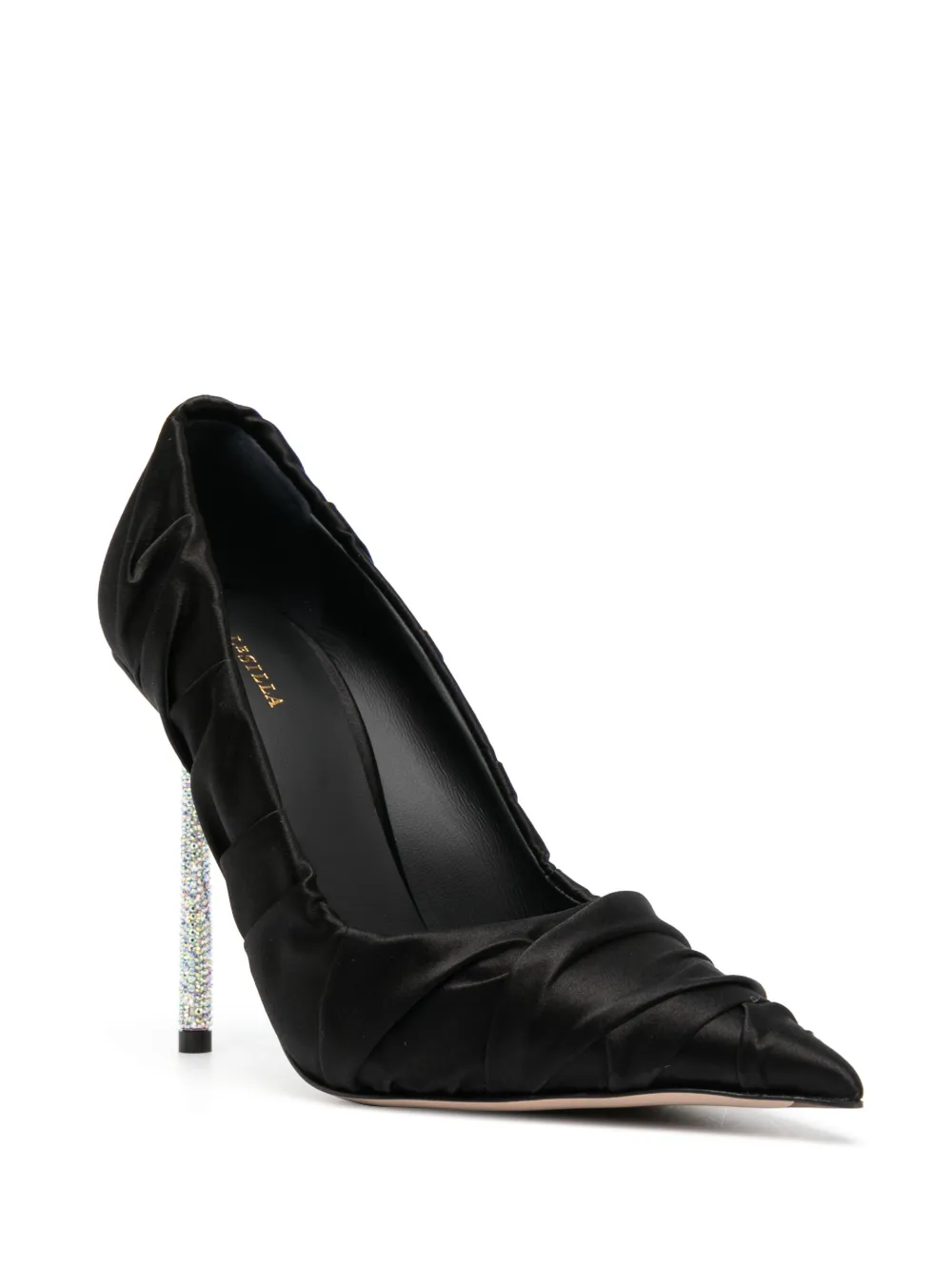 Le Silla Fedra pumps met satijnen afwerking - Zwart