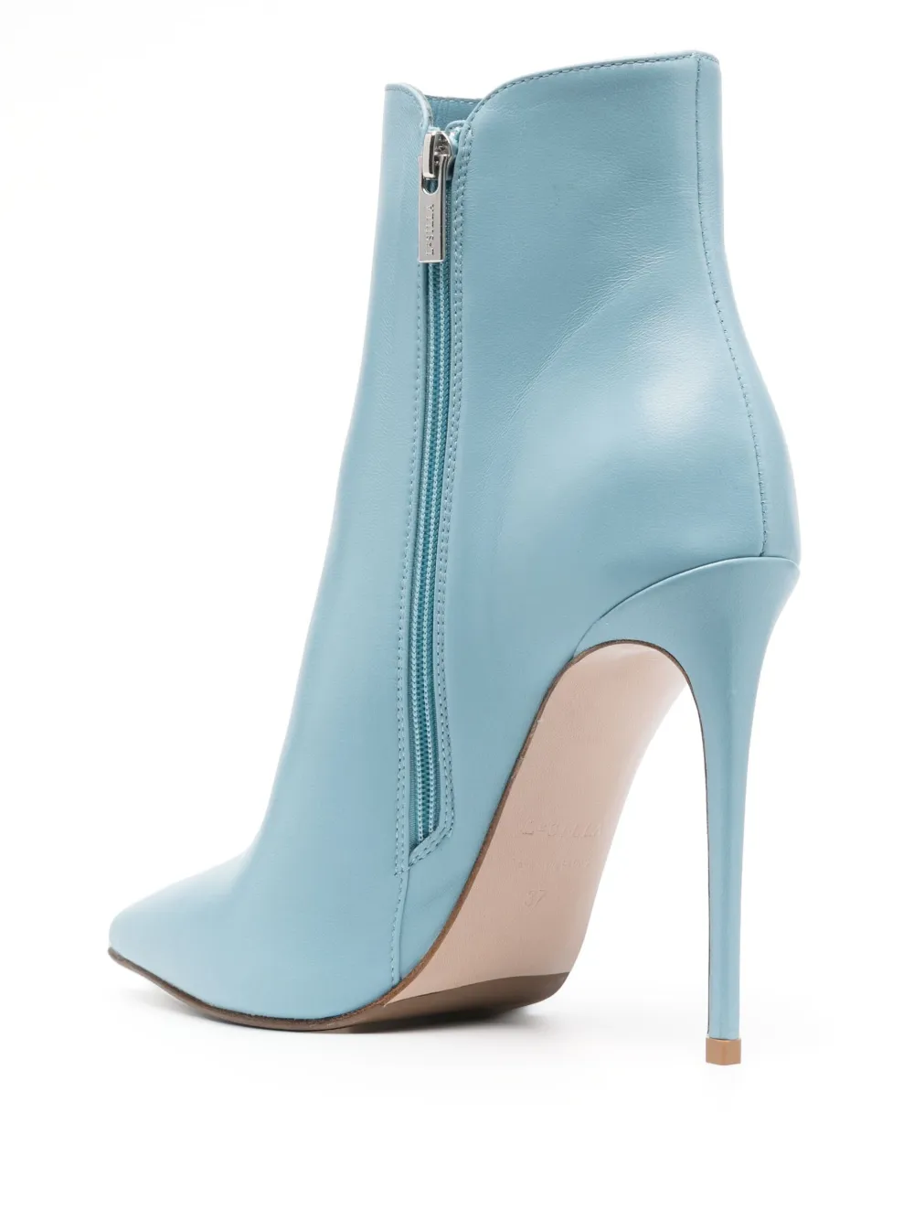 Shop Le Silla Eva 120mm Leather Boots In Blue