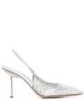 Le Silla 80mm Gilda crystal-embellished pumps - Silver