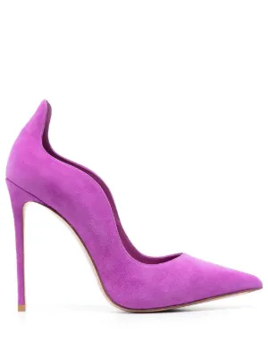 Purple sale suede pumps