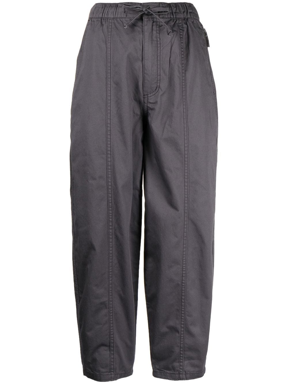 Izzue Tapered-leg Cropped Trousers In Grey