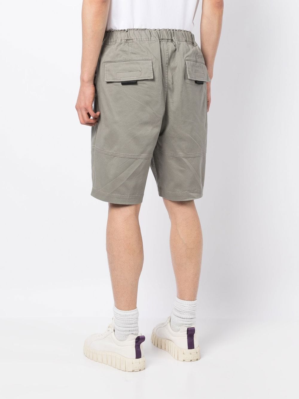 Shop Izzue Elasticated-waist Bermuda Shorts In Grey