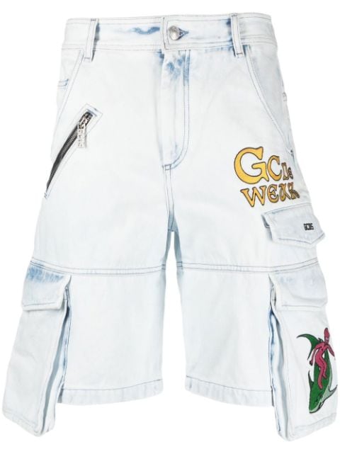 Gcds cargo denim shorts