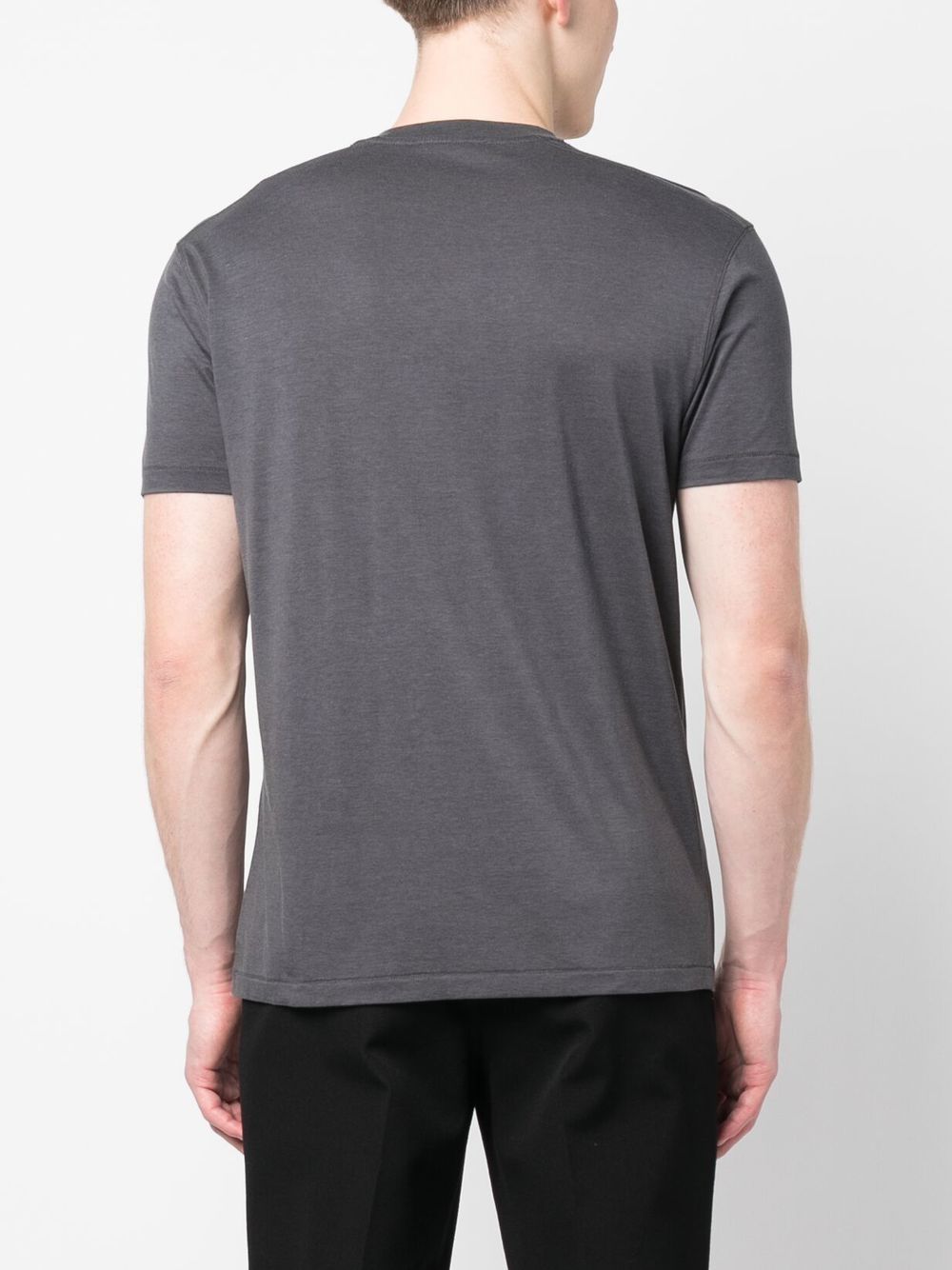 Shop Tom Ford Round-neck Short-sleeve T-shirt In Grau