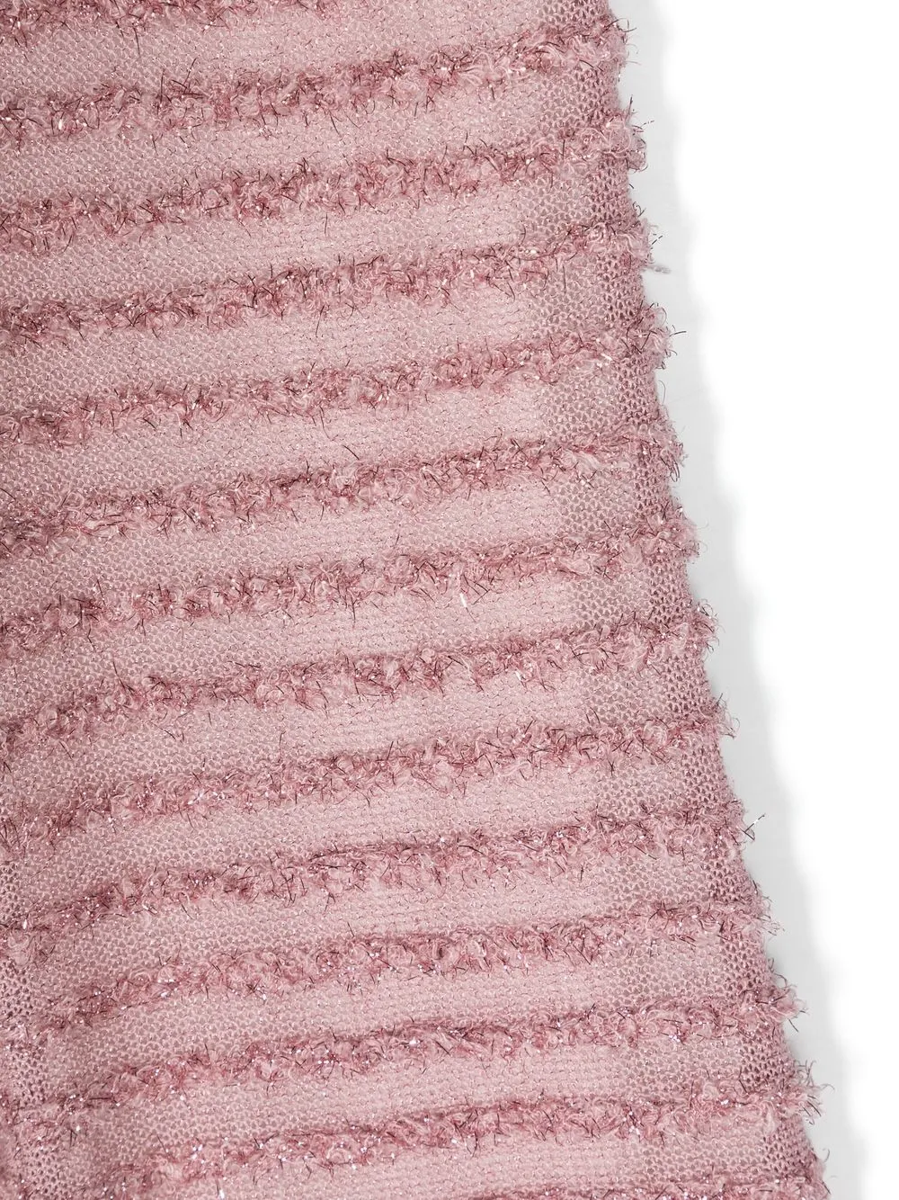 LA STUPENDERIA LUREX-DETAILING FRAYED FLARED TROUSERS