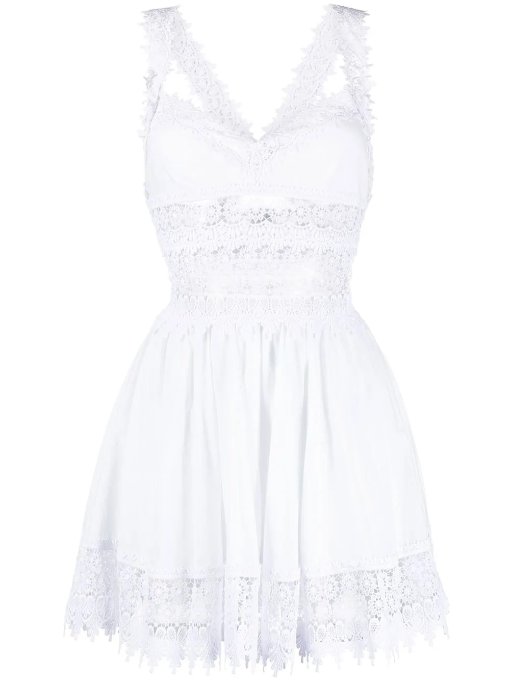 

Charo Ruiz Ibiza embroidered sleeveless minidress - White