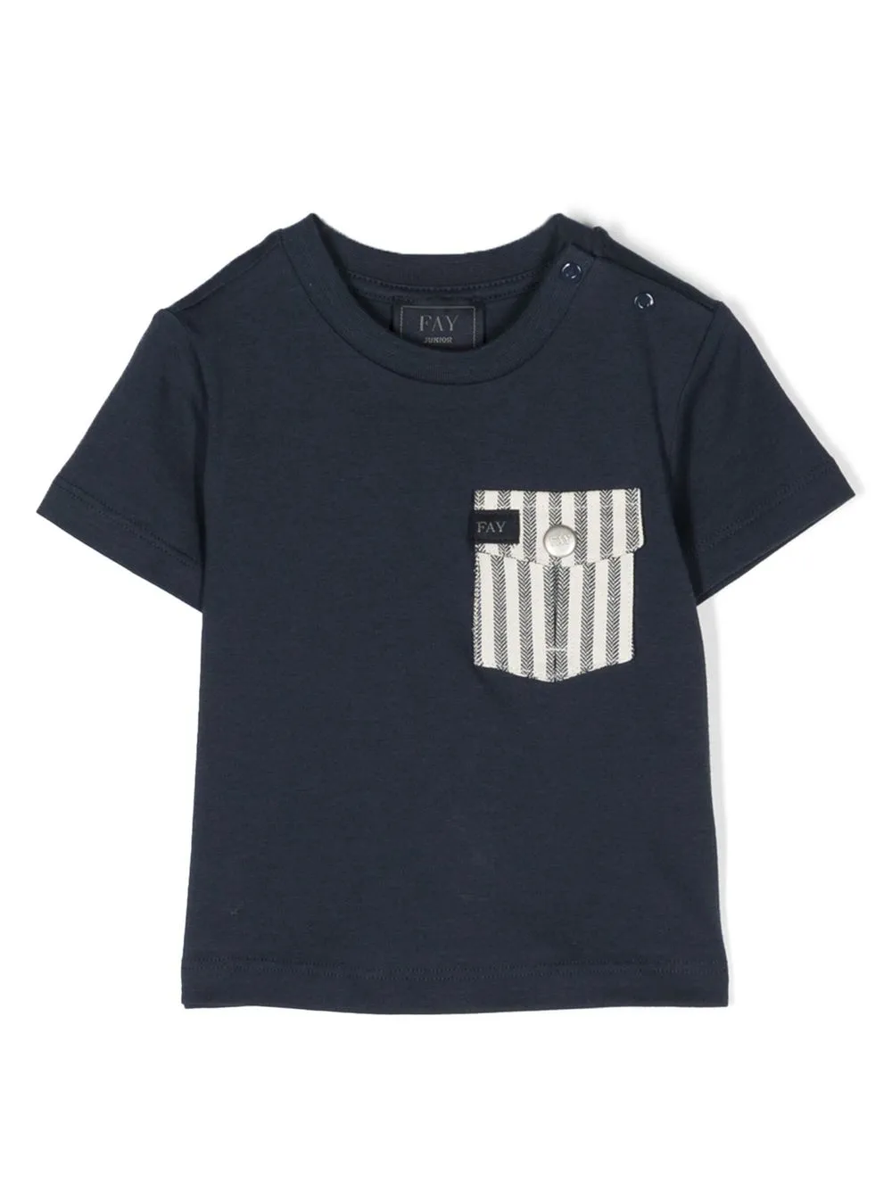 

Fay Kids playera con detalle de bolsillo - Azul