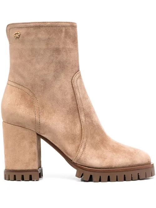 Bottines Timber 70 mm en daim - Gianvito Rossi - Modalova