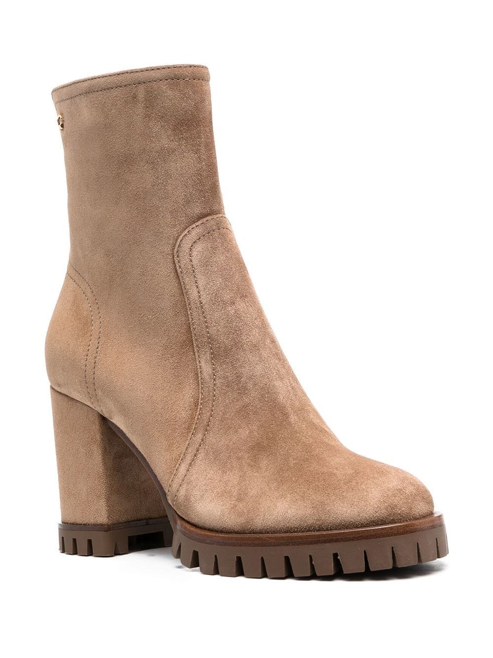 Shop Gianvito Rossi Timber 70mm Suede Boots In Neutrals