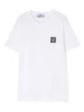Stone Island Junior Compass-patch cotton T-shirt - White