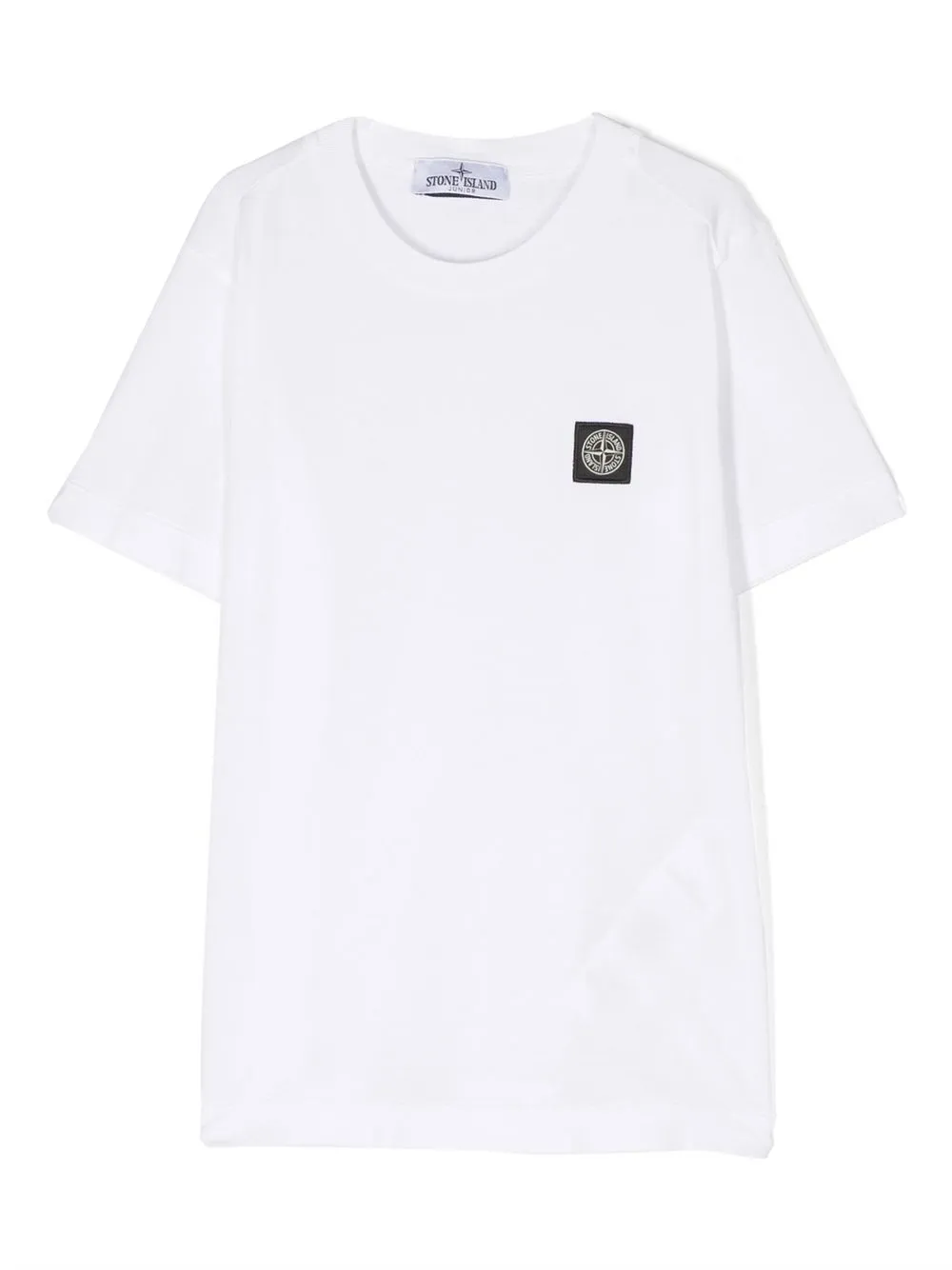 Stone Island Compass-patch Cotton T-shirt In White